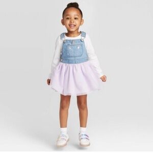 Denim and Lavender Tulle Dress